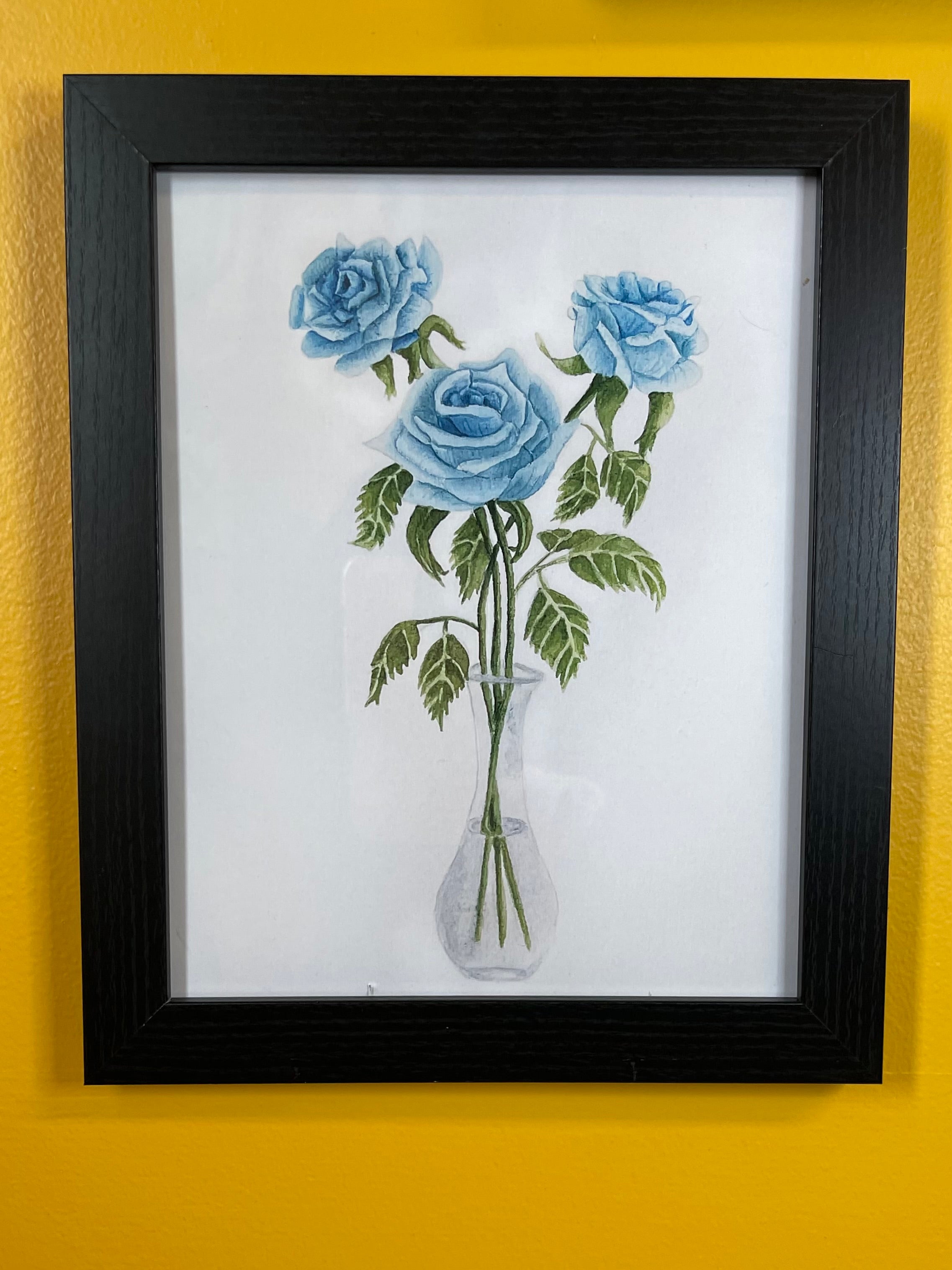Turquoise Roses Print