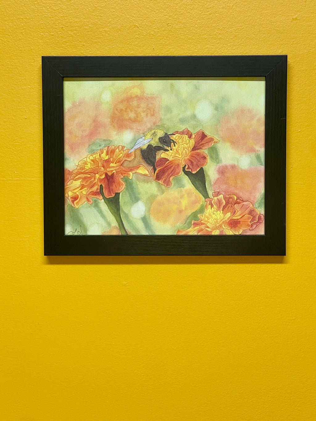 Harvesting Marigolds Print