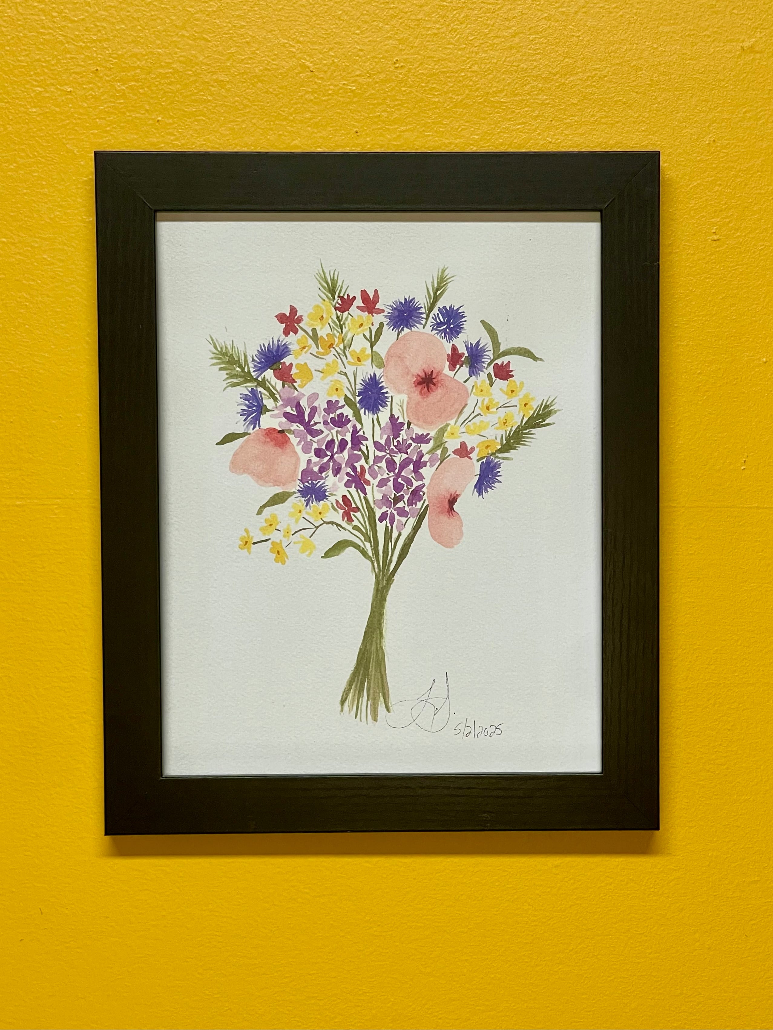Loose Floral Poppy Bouquet Print