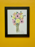 Loose Floral Ranunculus Bouquet Print