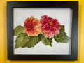 Red & Orange Dahlias Print