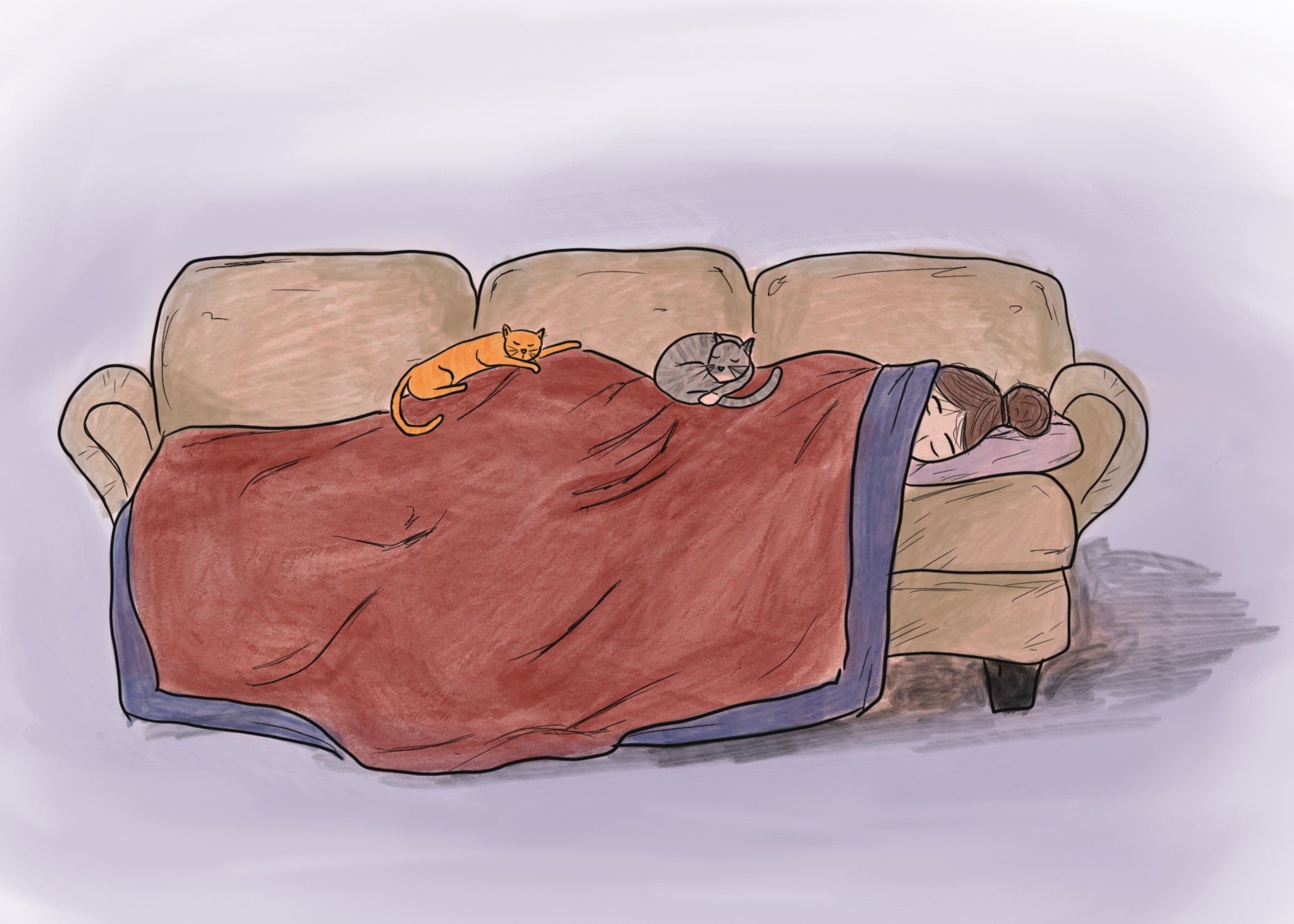 3” Vinyl Sticker: Cat Nap