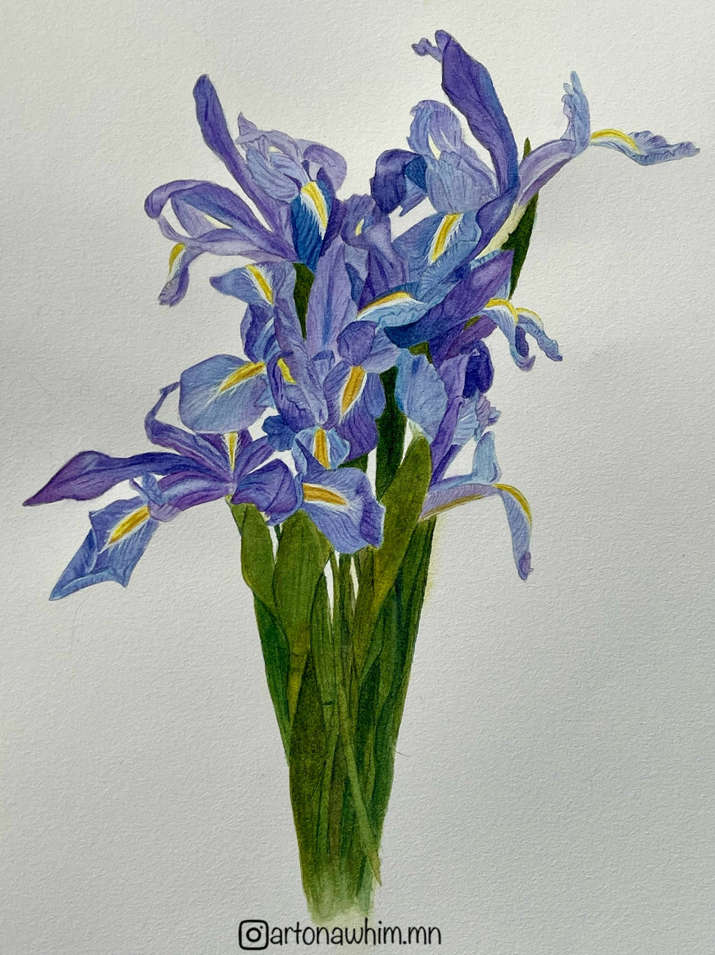 Blue Iris Bouquet Print