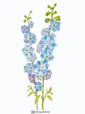 3” Vinyl Sticker: Delphinium