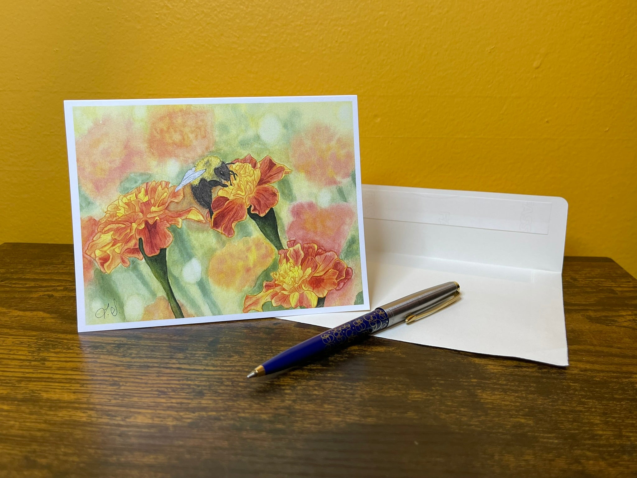 Marigolds Blank Greeting Card